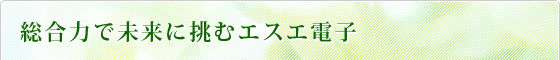 総合力で未来に挑むエスエ電子